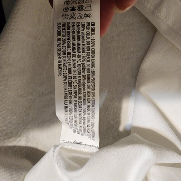 English Factory Puff Sleeve Shirt NWOT White Small - Picture 10 of 12